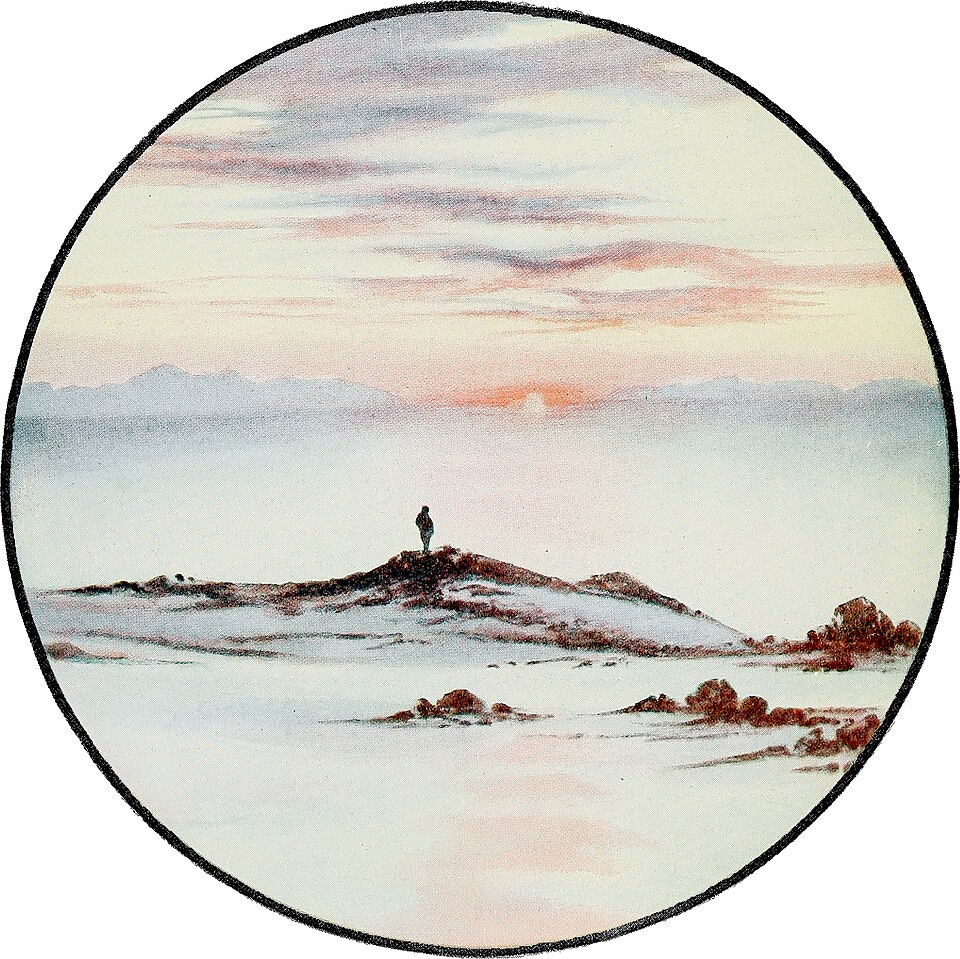 Ilustrace ze Scottovy expedice Terra Nova - historická fotografie spojená s pochodem k Cape Crozier (Worst Journey in the World).